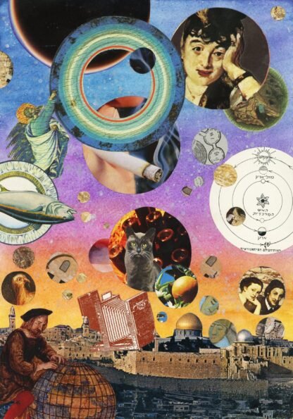 Collage made for the poem Glimpses by Studio Shamah for the book Ohelibah